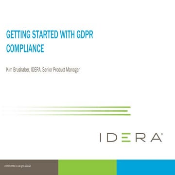 Getting Started with GDPR Compliance
