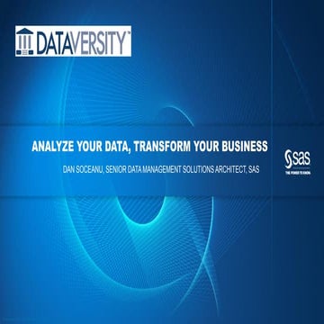 Analyze Your Data, Transform Your Business