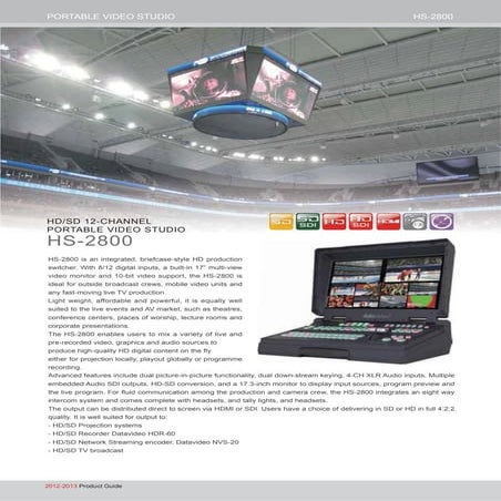Datavideo HS-2800 Brochure