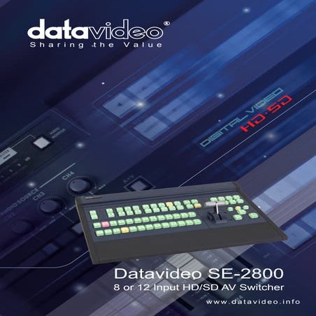 Datavideo SE-2800 Videomixer Brochure | PDF