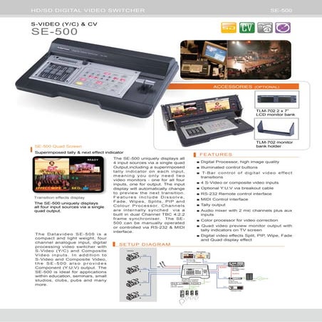 Datavideo SE-500 Brochure