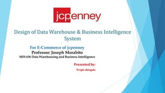 Data visualization for e commerce of jcpenney