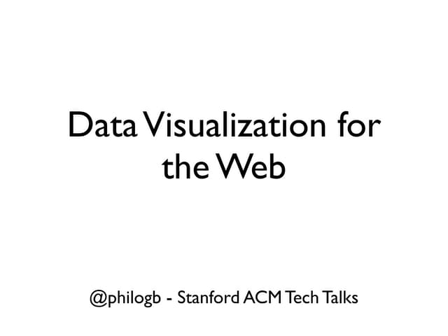 Data visualization for the web