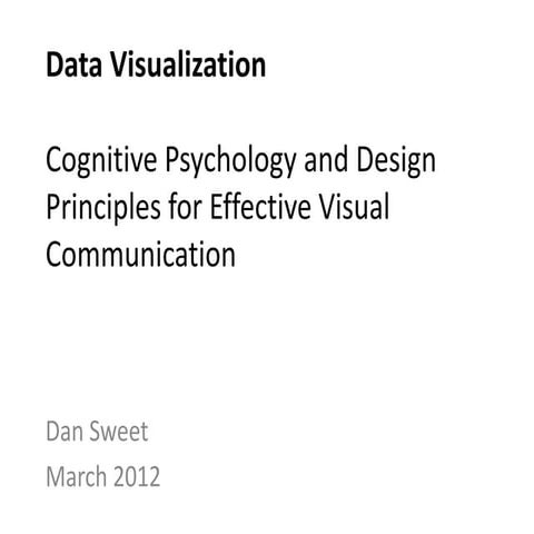 Data Visualization:  Cognitive Psychology and Design Principles
