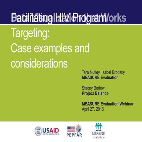 Data Visualization for Decision Making in HIV Programs