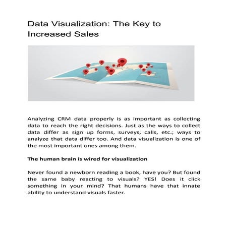 Data visualization  the key to increased sales