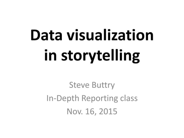 Data visualization in storytelling