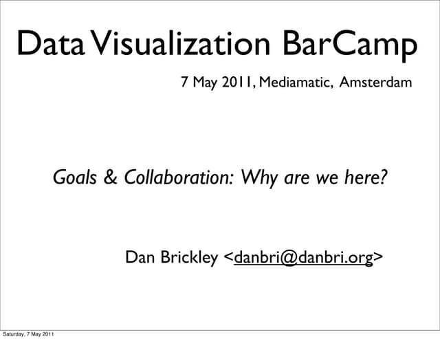 Data Viz Barcamp, Amsterdam