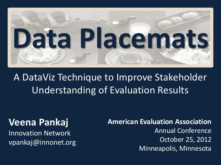 Data Placemats A DataViz Technique to Improve Stakeholder Understand…