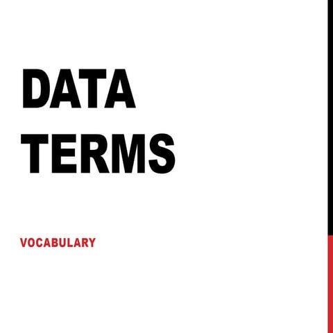 Data vocabulary | PPTX