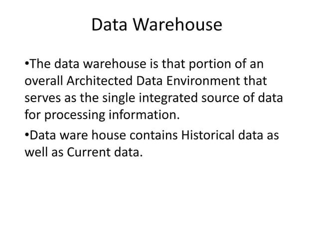 Data warehouse