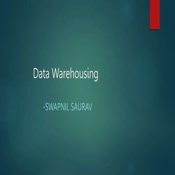 Introduction to Data warehouse