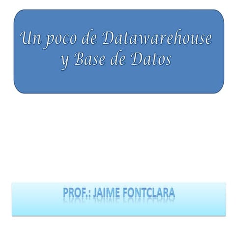 Datawarehouse base datos