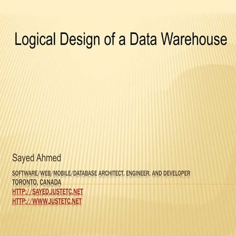 Data ware house design