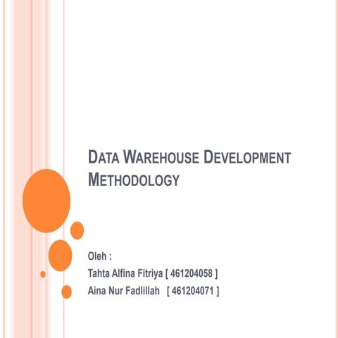 Data warehouse development Methodology