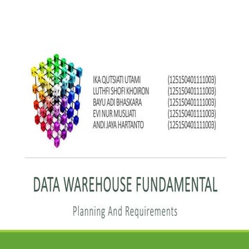 Data warehouse fundamental (Planning & Requirement)