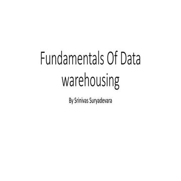 Introduction To Data WareHouse