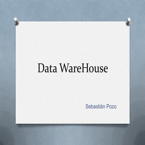 Data ware house, sebastian pozo