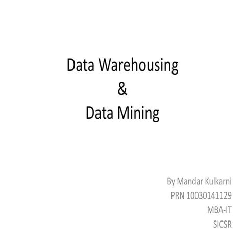 Data warehousing