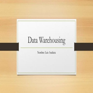 Data warehousing