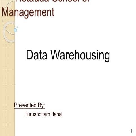 Data warehousing