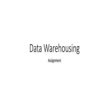 Data warehousing