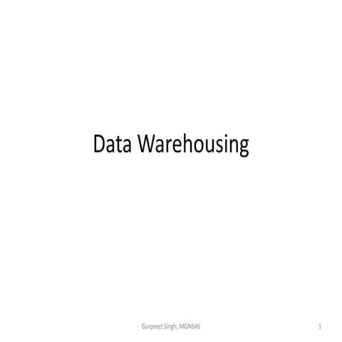 Data warehousing