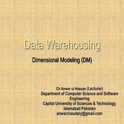 Intro to Data warehousing   lecture 08