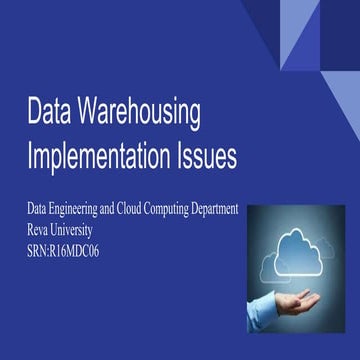 Data Warehousing Implementation Issues