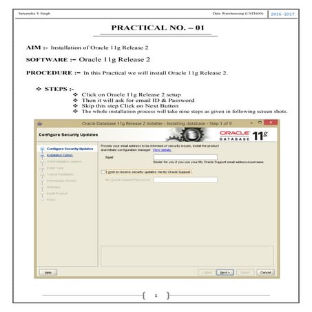 Data warehousing PRACTICAL (Sem - VI)