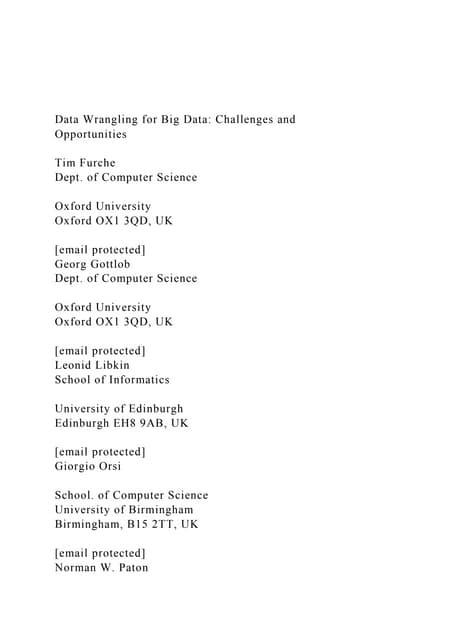 Data Wrangling for Big Data Challenges andOpportunities.docx