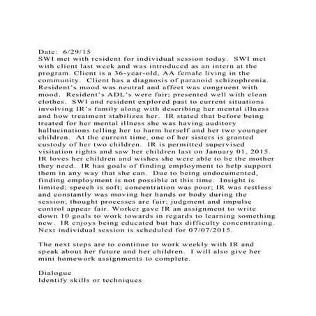 Date  62915SWI met with resident for individual session tod.docx