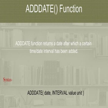 Date function in MySQL | Oracle