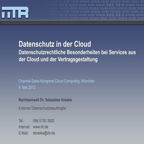 Datenschutz in der Cloud