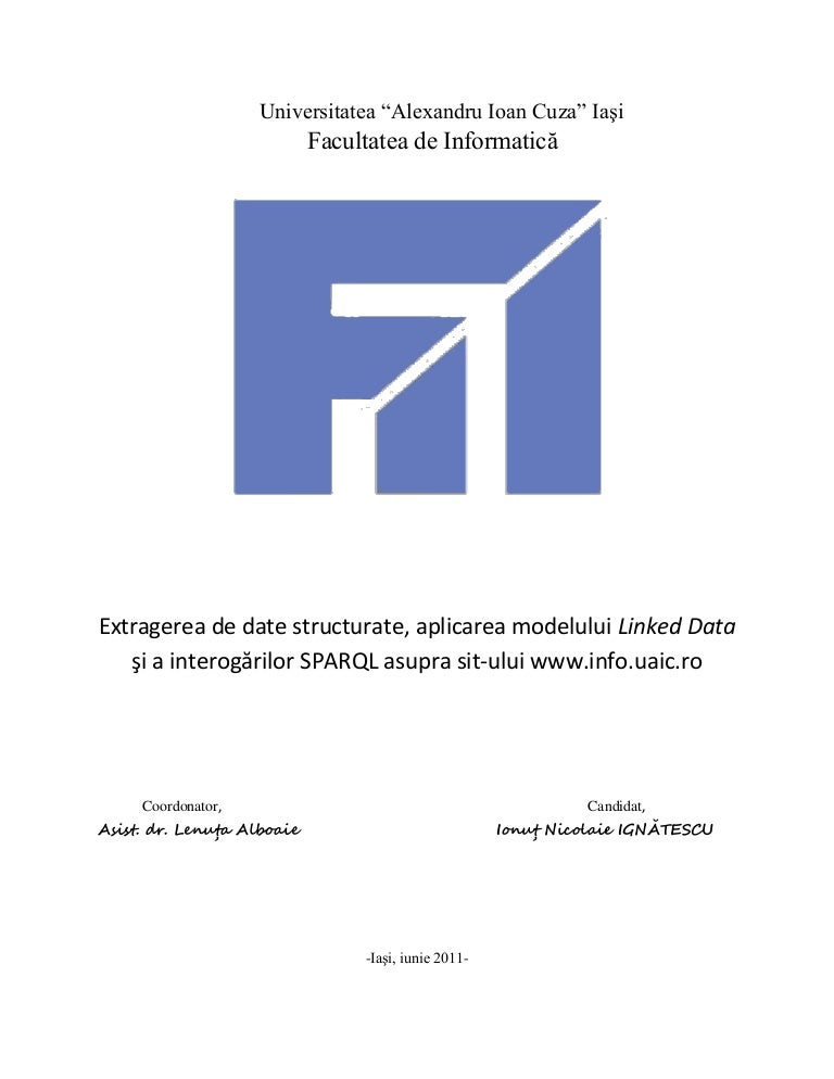 Date Structurate Aplicarea Modelului Linked Data