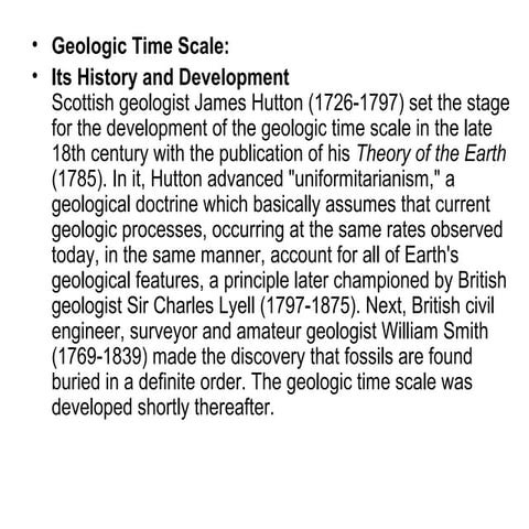 Dating Geologic Time Scale-Geomorphology chapter
