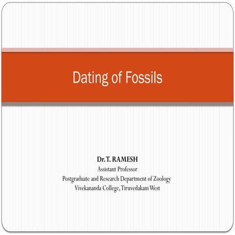 Methods of Dating of Fossil - Carbon Dating