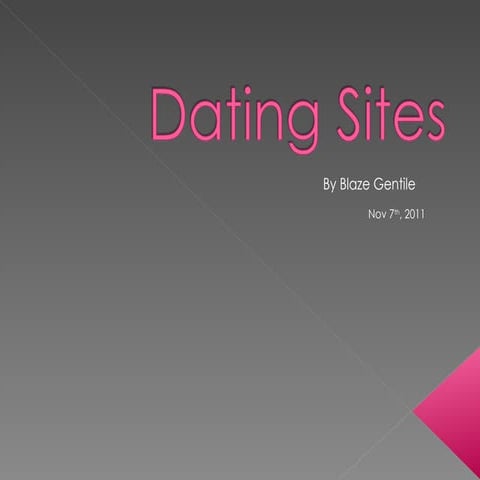 Dating sites channel presentation