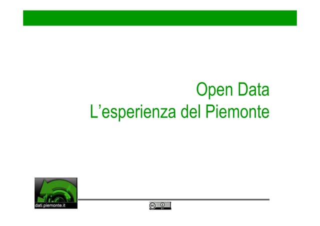 Open Data: l'esperienza del Piemonte
