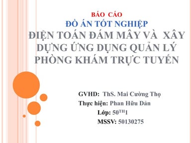 HDP - Dien Toan Dam May - Quan Ly Phong Kham Truc Tuyen