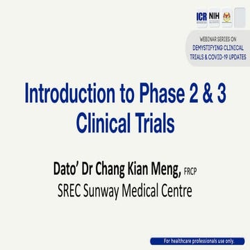 Introduction to Phase 2 & 3 Clinical Trials