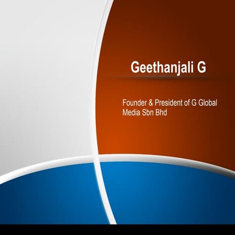 To know about dato geethanjali g | PPT