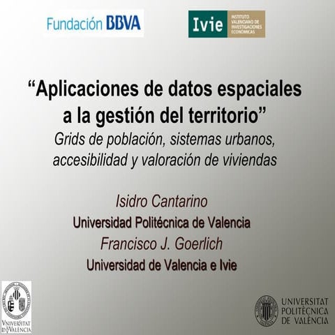 Datos espaciales y territorio