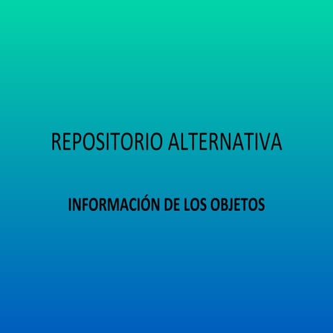 Datos de los objetos