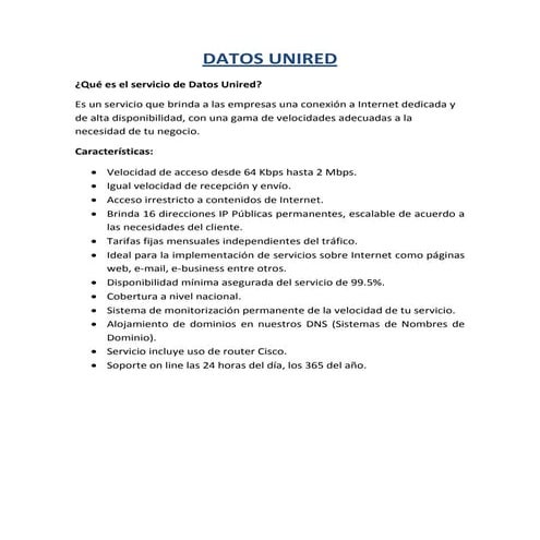 Datos unired