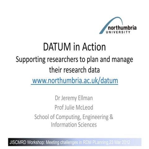 Datum in action jisc final event 23032012 v1 1 linked