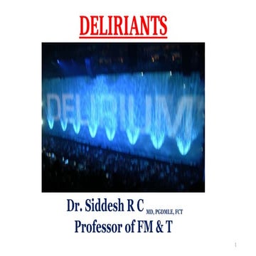 Toxicology: Deliriants: Datura, Cannabis & Cocaine