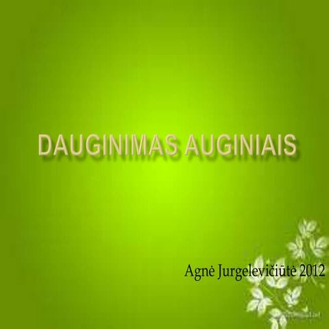 Dauginimas auginiais