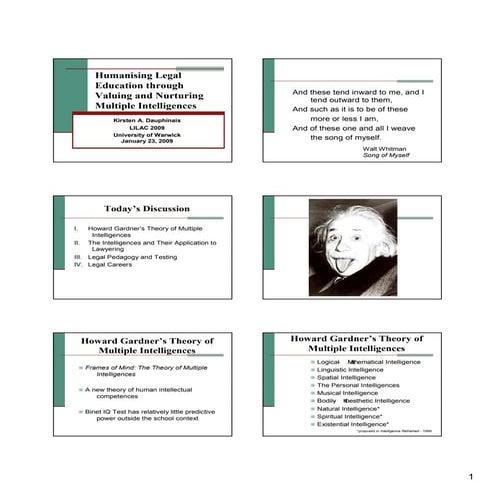 Humanising legal education through valuing and nurturing multiple intelligences