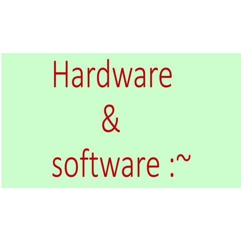 Components of Computer system